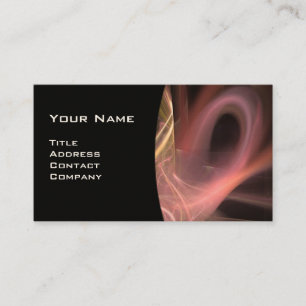 FRACTAL SWIRL GEM MONOGRAM svart, vit lila rosa Visitkort
