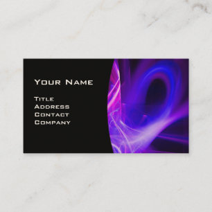 FRACTAL SWIRL GEM MONOGRAM, svart, vit rosa Visitkort