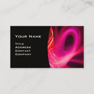 FRACTAL SWIRL GEM MONOGRAM, svart, vit rosa Visitkort