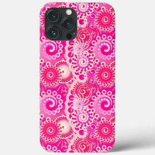 Fractal swirl mönster, fuchsia rosa