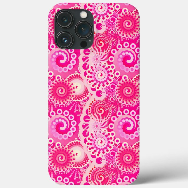 Fractal swirl mönster, fuchsia rosa (Baksida)