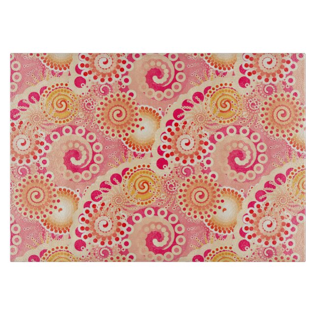 Fractal swirl mönster, korall, persika (Framsidan)