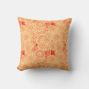 Fractal swirl mönster, orange av korall kudde