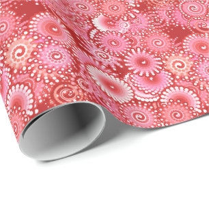 Fractal swirl mönster, skuggor av djupt rött presentpapper