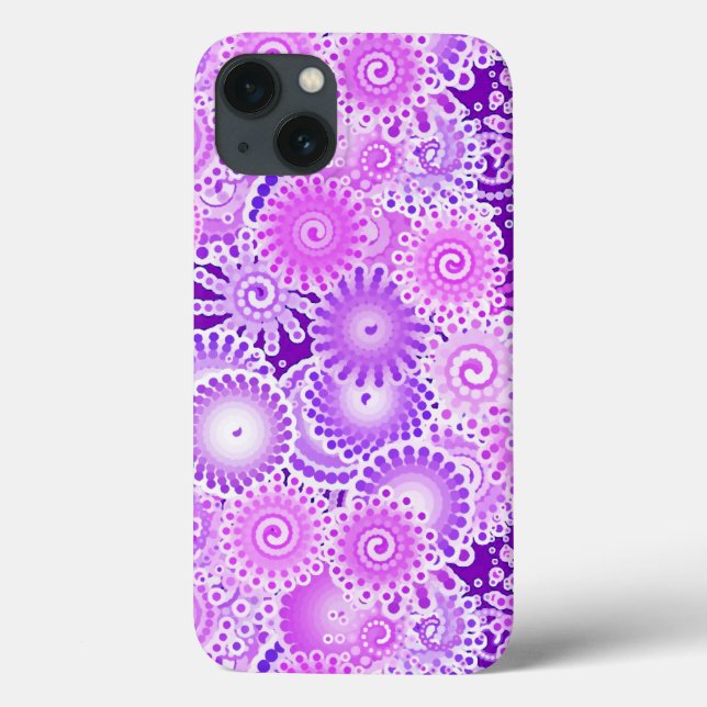 Fractal swirl mönster, skuggor av lila (Baksida)