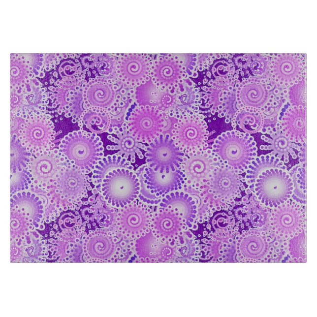 Fractal swirl mönster, skuggor av lila (Framsidan)