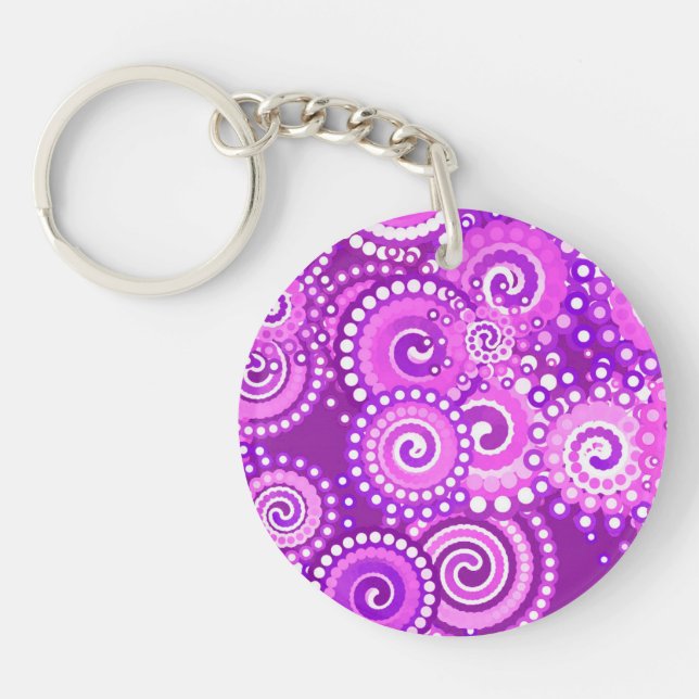 Fractal swirl mönster, skuggor av lila (Framsidan)