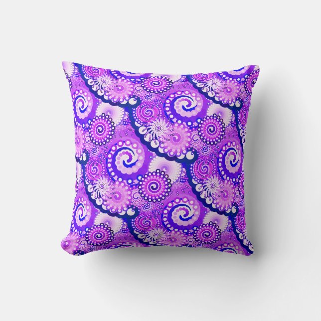 Fractal swirl mönster, skuggor av lila kudde (Framsida)