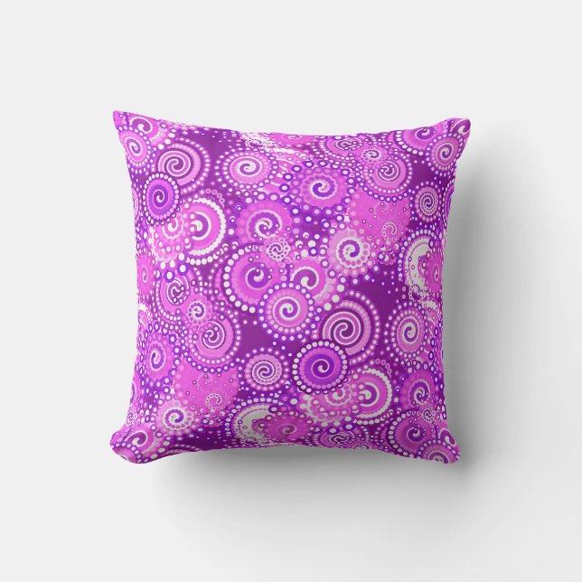 Fractal swirl mönster, skuggor av lila kudde (Framsida)