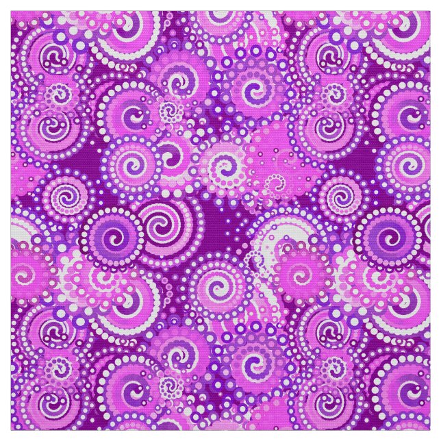 Fractal swirl mönster, skuggor av lila tyg (Provkarta)