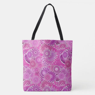 Fractal swirl mönster, skuggor av lila tygkasse