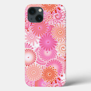 Fractal swirl mönster, skuggor av rosa och koral