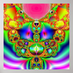 Fractal Tecknade figurer Poster