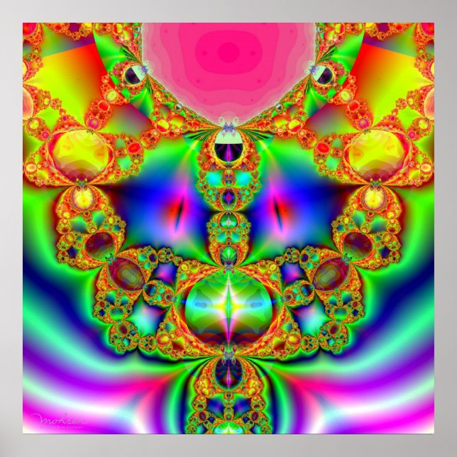 Fractal Tecknade figurer Poster (Framsidan)