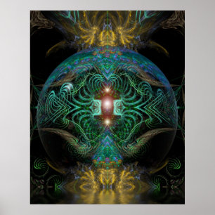 Fractal Temple-Poster Poster