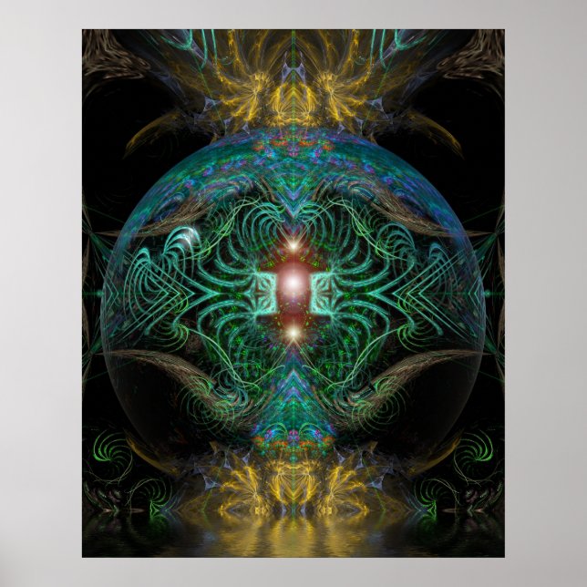 Fractal Temple-Poster Poster (Framsidan)