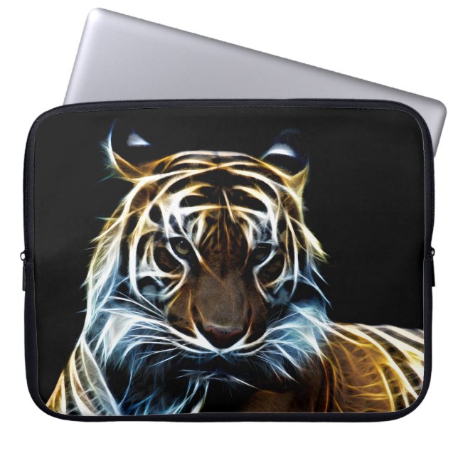 Fractal tiger laptop sleeve (Framsidan)