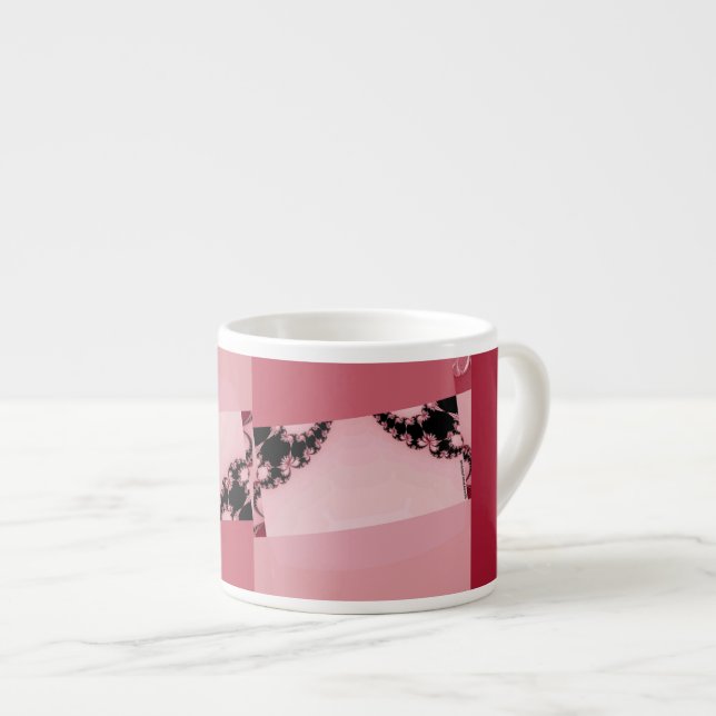 Fractal trädgårdscremig espressomugg (Framsida höger)