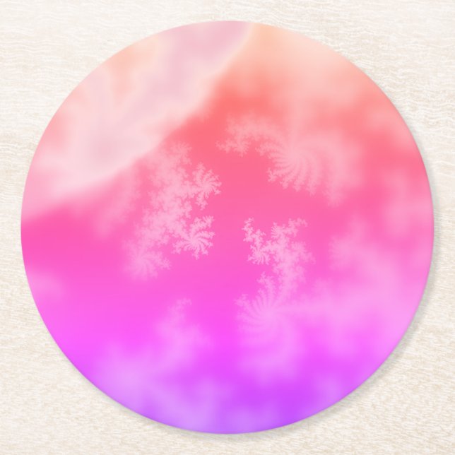 Fractal Underlägg Papper Rund (Framsidan)