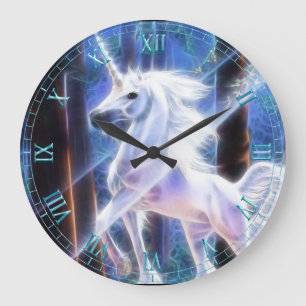 Fractal Unicorn Wall Clock Stor Klocka