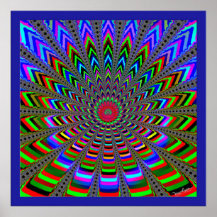 Fractal Vatten Lily Poster