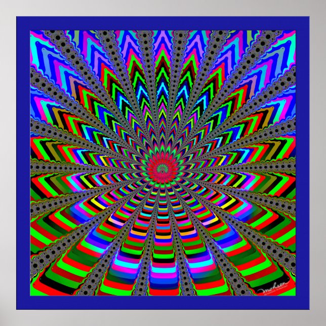 Fractal Vatten Lily Poster (Framsidan)