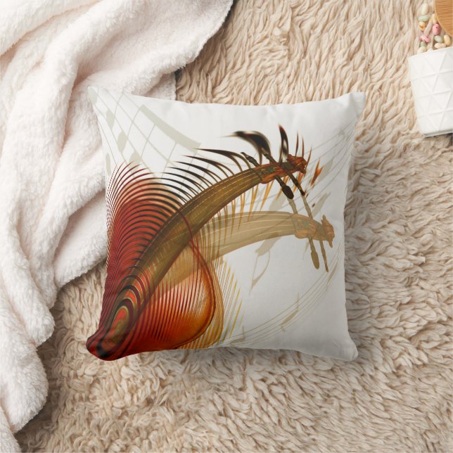 Fractal Violin Music violin Kudde (Filt)