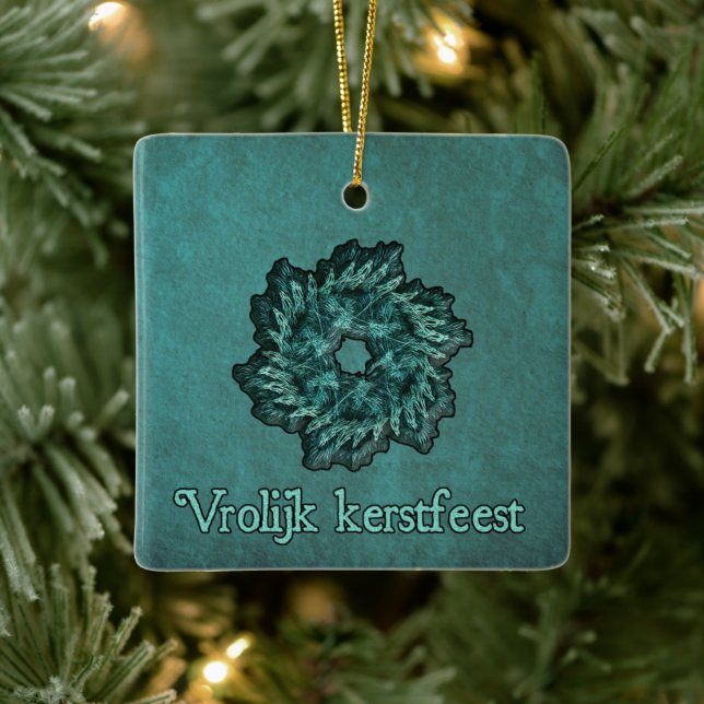 Fractal WAN - Vrolijk kerstfest Julgransprydnad Keramik (Träd)