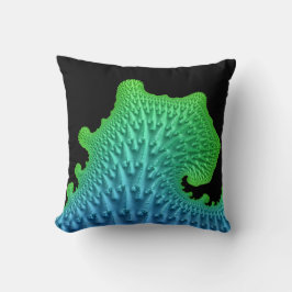 Fractal Wave Artsy Nautical Beach House Kudde