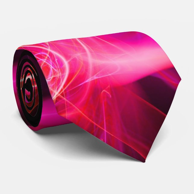 FRACTAL WAVES AND SWIRLS IN RED PINK FUCHSIA BLACK SLIPS (Rullad)