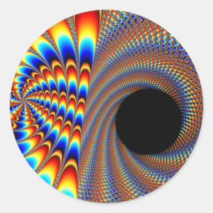 Fractal Wink Runt Klistermärke