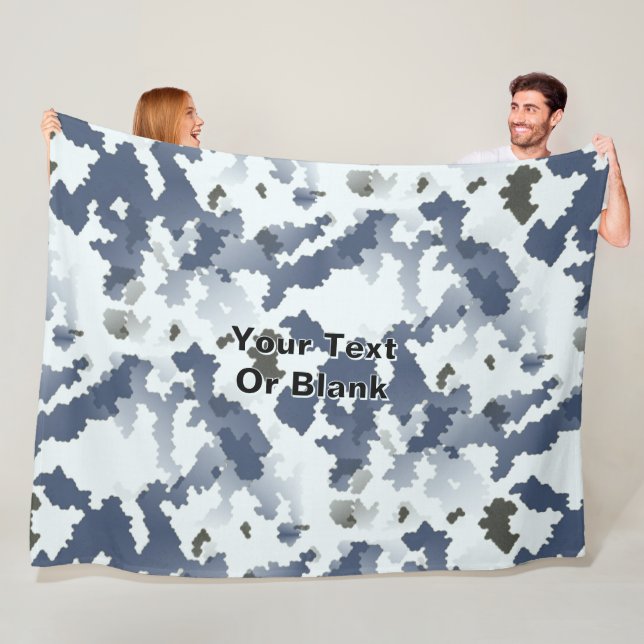 Fractal Winter Camouflage Fleecefilt (På plats)