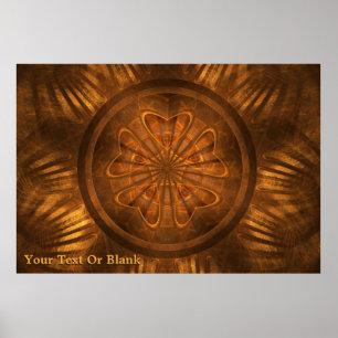 Fractal Wood Carving Poster