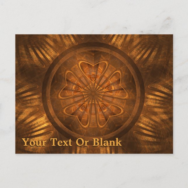 Fractal Wood Carving Vykort (Framsida)