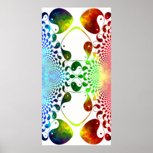 Fractal Yin Yang Spegel Poster