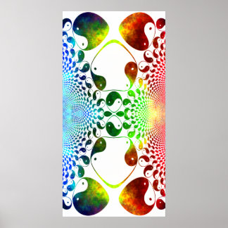Fractal Yin Yang Spegel Poster