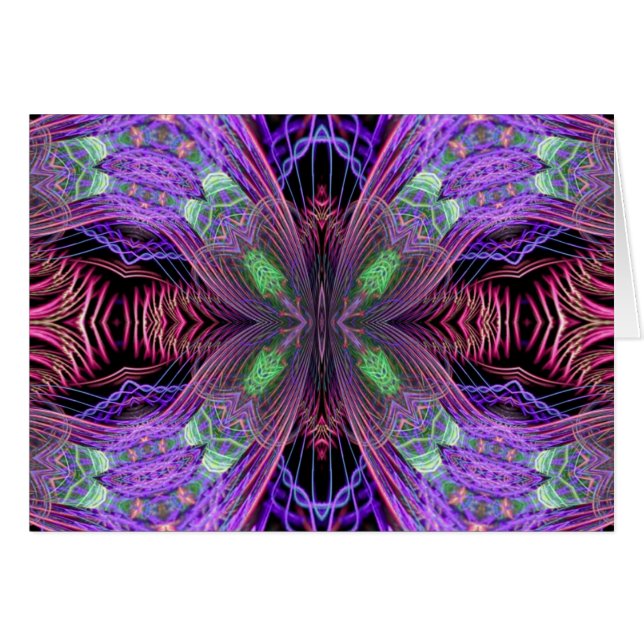 FractalART #142-kort Hälsningskort (Framsidan Horizontal)