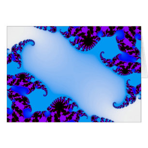 Fractalblått Hälsningskort