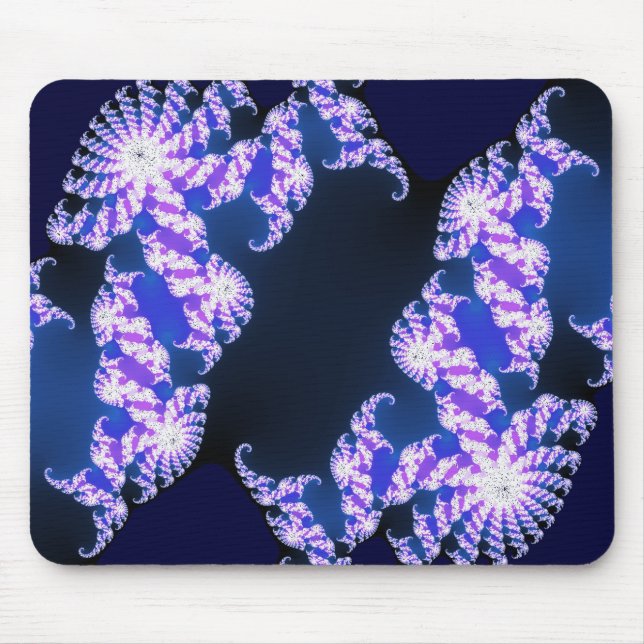 Fractalblått Musmatta (Framsidan)