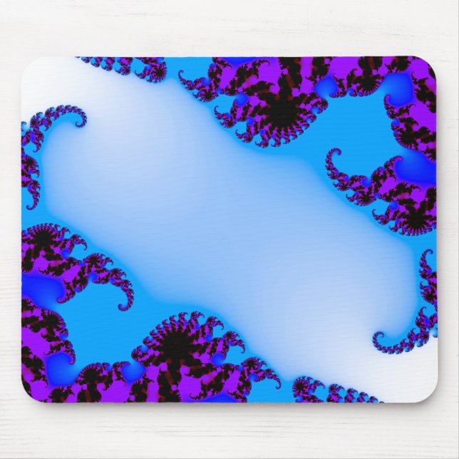 Fractalblått Musmatta (Framsidan)