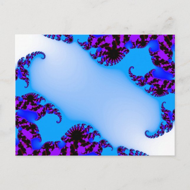 Fractalblått Vykort (Framsida)