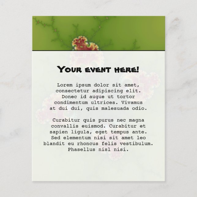 Fractalbug Picnic - Fractal Art Flygblad (Framsidan)