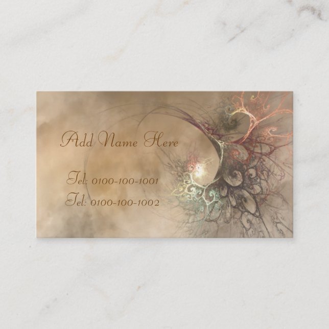 Fractalbuketten profilerar kortet visitkort (Framsida)