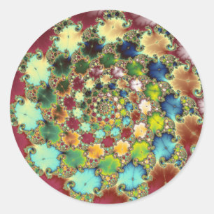 Fractalceller - Fractal-fästdon Runt Klistermärke