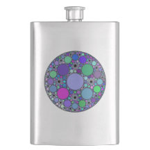 Fractalcirklar i Lila Rosa Blue Grönt