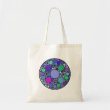 Fractalcirklar i Lila Rosa Blue Grönt