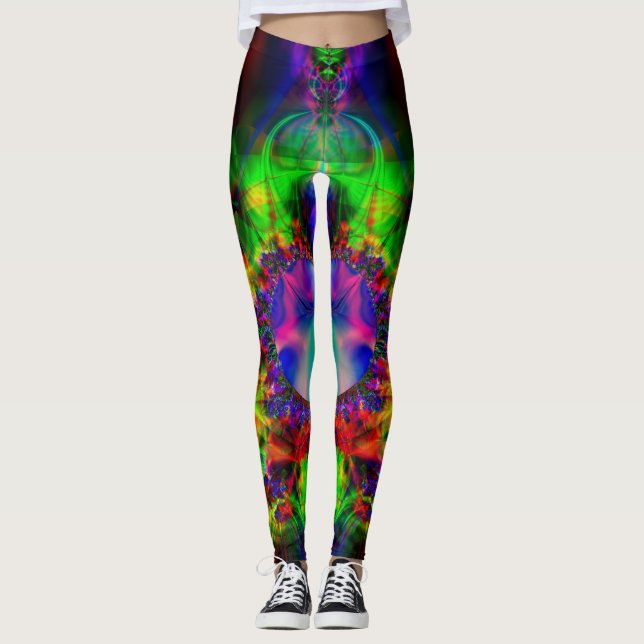 Fractaldamasker, utskjutande fruktsaft leggings (Framsida)