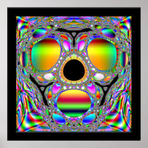 Fractaldöd maskerar av Tutankhamun Poster