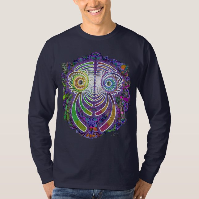Fractaldrakeflower power tee (Framsida)