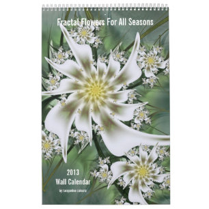 Fractalen 2013 blommar väggkalendern kalender